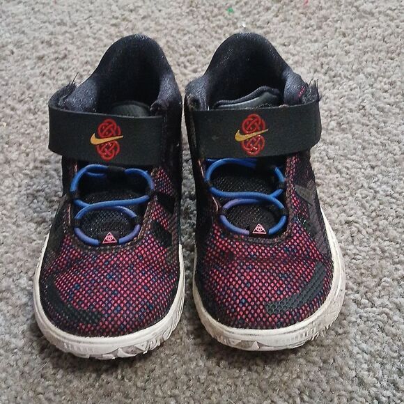 Nike Kyrie 7 size 10C TD Kids Shoes Black/Teal/Pink/Metallic Gold CW3241 001 - Picture 2 of 8